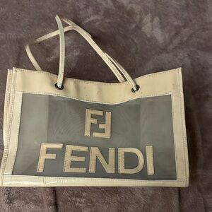 Fendi clear bag Logo on front made In Italy